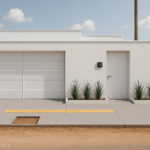 Fachada de casa branca