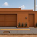 Fachada de casa laranja